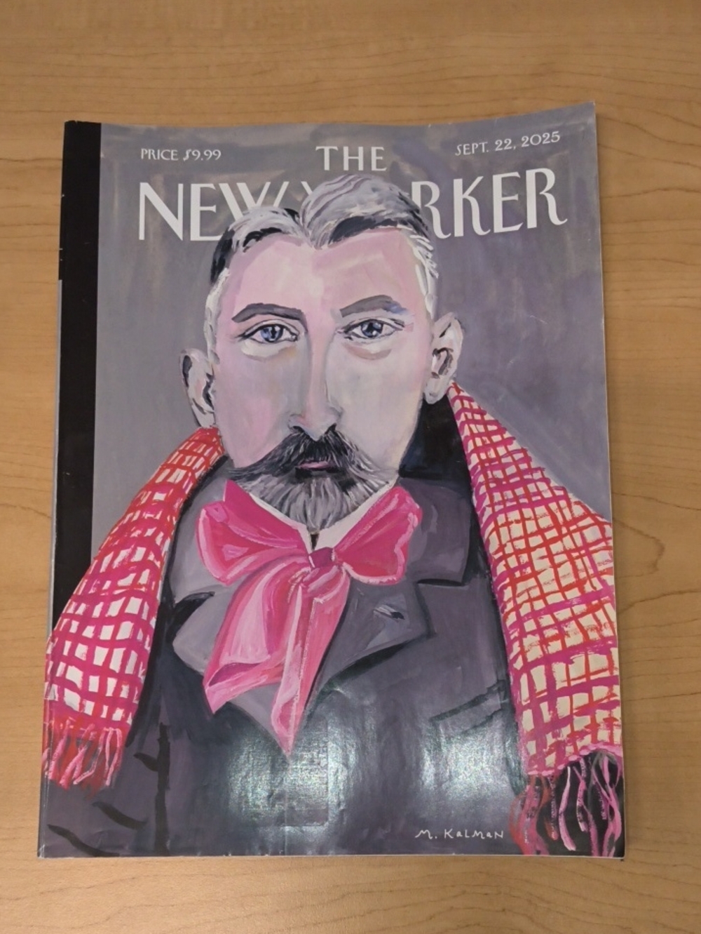 The New Yorker Mag Maira Kalman’s “Stéphane Mallarmé with Shawl":Sept 22, 2025
